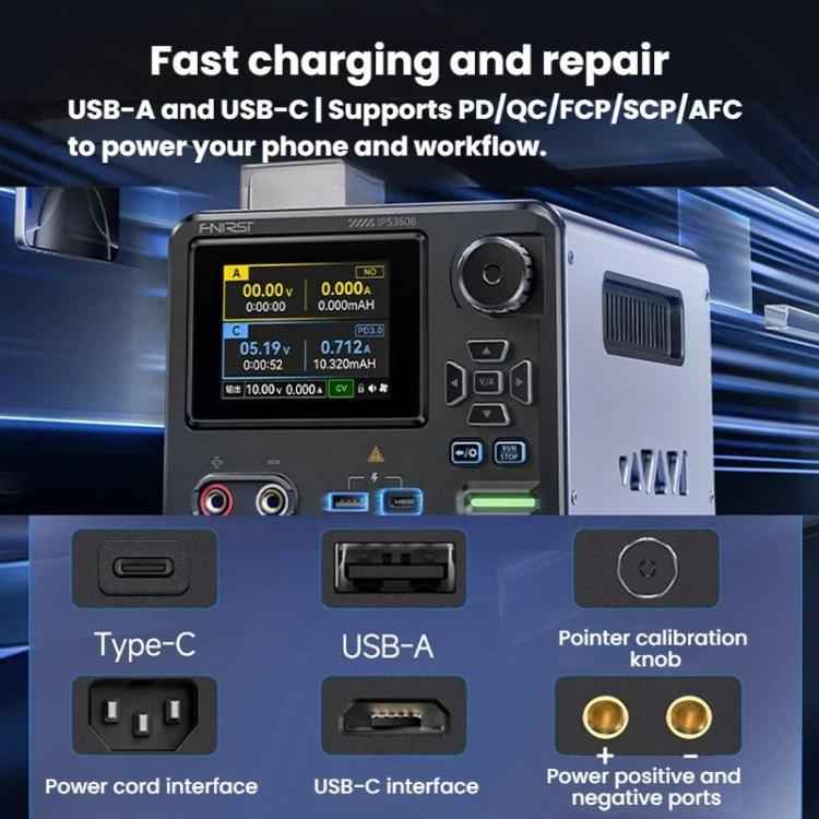 FNIRSI IPS3608 CNC DC Adjustable Regulated Power Supply High-Power Upper Computer