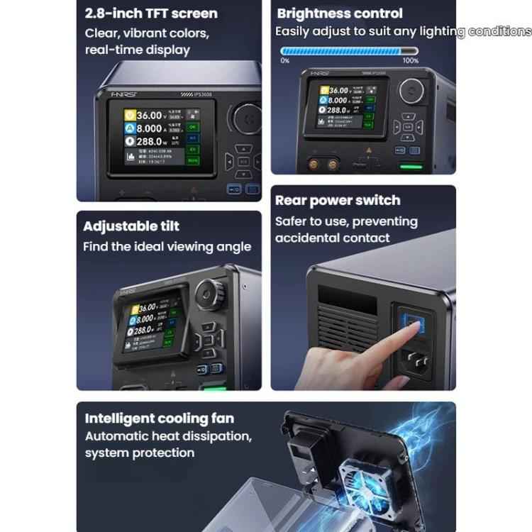 FNIRSI IPS3608 CNC DC Adjustable Regulated Power Supply High-Power Upper Computer