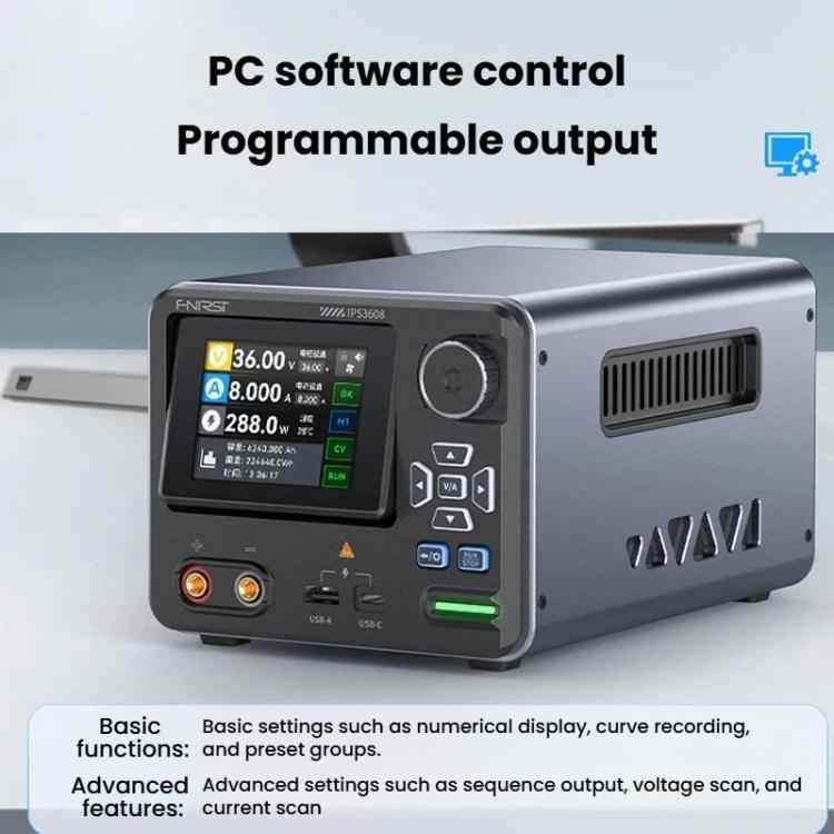 FNIRSI IPS3608 CNC DC Adjustable Regulated Power Supply High-Power Upper Computer