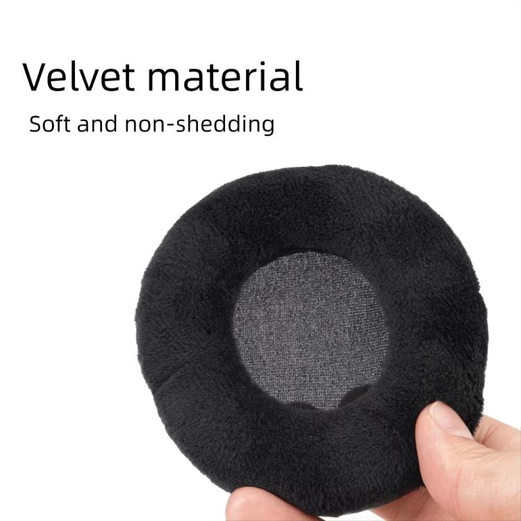 1pair Universal Velvet Sponge Foam Ear Pads For Over-Ear Headphones, 45mm Black, 50mm Black, 55mm Black, 60mm Black, 65mm Black, 70mm Black, 75mm Black, 80mm Black, 85mm Black, 90mm Black, 95mm Black, 100mm Black, 105mm Black, 110mm Black, 45mm Gray   ...