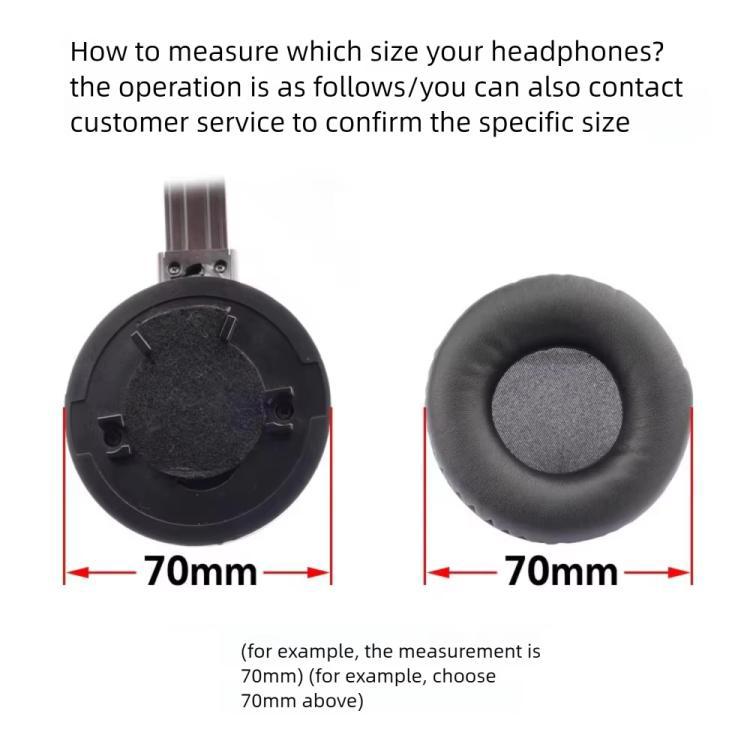 1pair Universal Velvet Sponge Foam Ear Pads For Over-Ear Headphones, 45mm Black, 50mm Black, 55mm Black, 60mm Black, 65mm Black, 70mm Black, 75mm Black, 80mm Black, 85mm Black, 90mm Black, 95mm Black, 100mm Black, 105mm Black, 110mm Black, 45mm Gray   ...