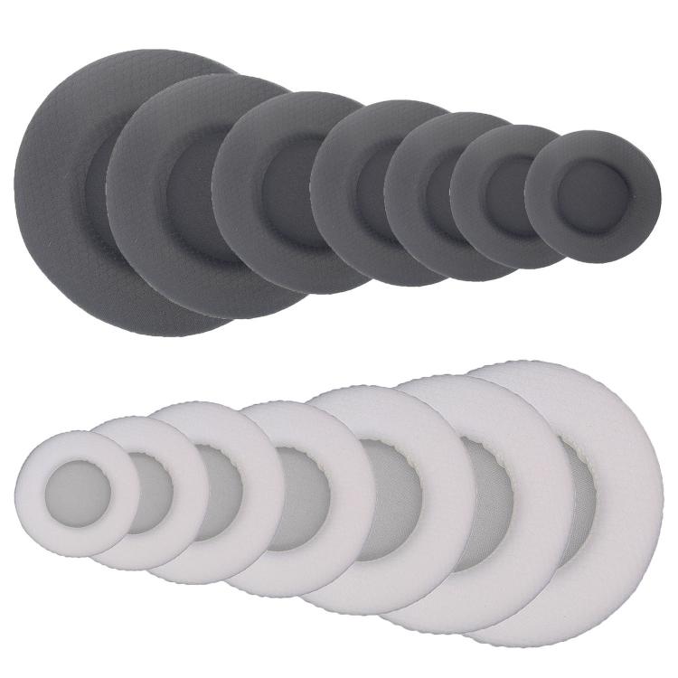 2pcs Universal  Round Soccer-Pattern Foam Ear Pads For Headphones, 50mm Black, 50mm White, 55mm Black, 55mm White, 60mm Black, 60mm White, 65mm Black, 65mm White, 70mm Black, 70mm White, 75mm Black, 75mm White, 80mm Black, 80mm White, 85mm Black       ...
