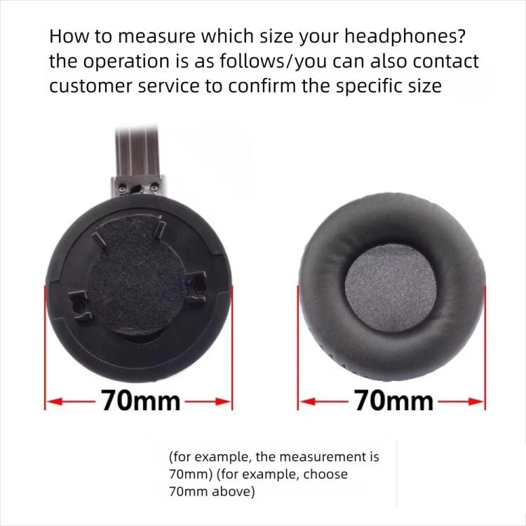 2pcs Universal  Round Soccer-Pattern Foam Ear Pads For Headphones, 50mm Black, 50mm White, 55mm Black, 55mm White, 60mm Black, 60mm White, 65mm Black, 65mm White, 70mm Black, 70mm White, 75mm Black, 75mm White, 80mm Black, 80mm White, 85mm Black       ...