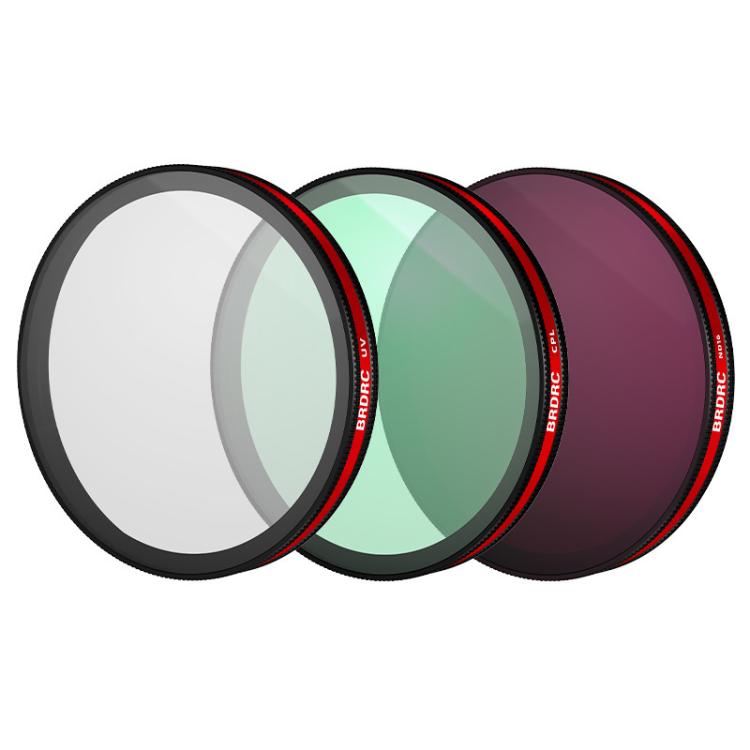 For DJI Osmo Action 6 BRDRC Lens Filter Accessories, UV, CPL, ND16, Black Diffusion, UV+CPL+ND16, CPL+ND16+ND32+ND64