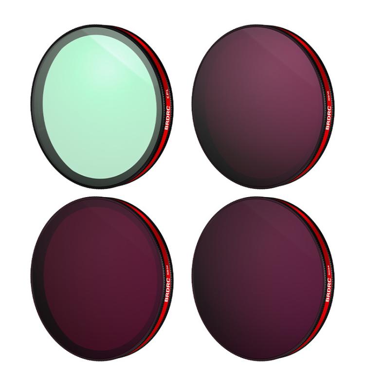 For DJI Osmo Action 6 BRDRC Lens Filter Accessories, UV, CPL, ND16, Black Diffusion, UV+CPL+ND16, CPL+ND16+ND32+ND64
