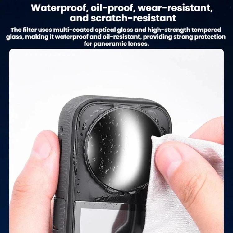 For Insta360 X5 BRDRC Action Camera Protective Filter Glass Neutral Density Filter, ND16, ND32, ND64
