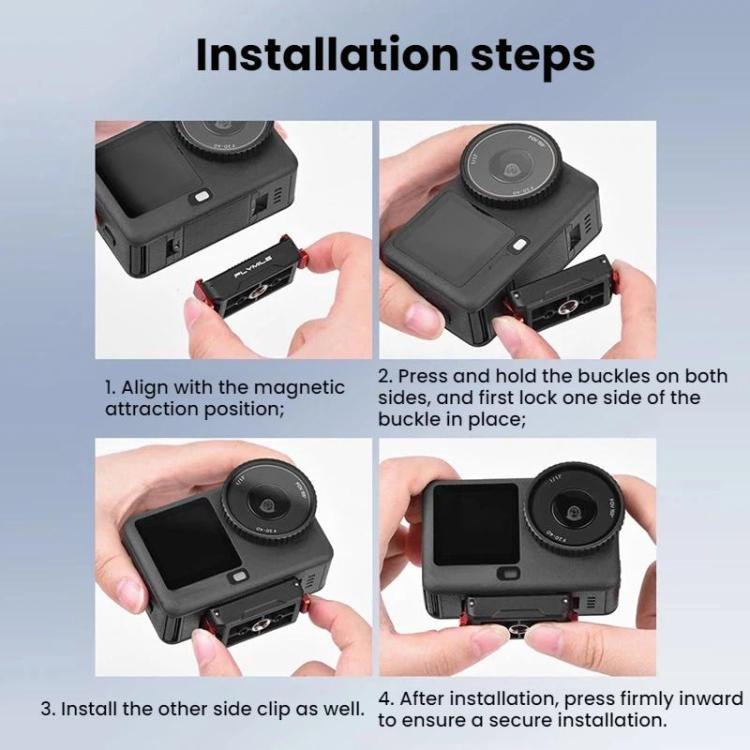 DJI Osmo Action 6 / Nano Flymile Magnetic Quick-Release Base 1/4 Expansion Adapter, For DJI Osmo Action 6 / Nano