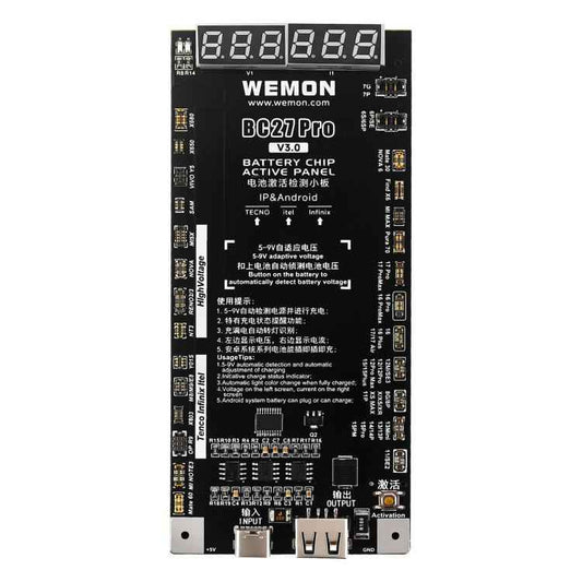 WEMON BC27 Pro V3.0 Battery Activator Board For IPhone 6 To 17 Series & Android Devices