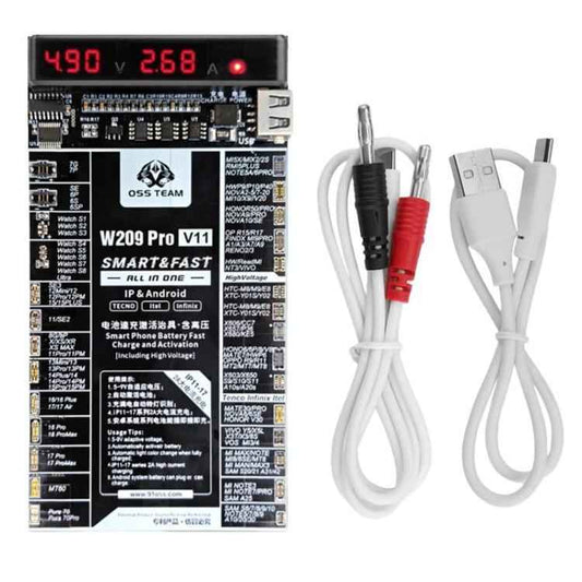 OSS TEAM W209 PRO V11 Battery Activator Board 7.4V High-Voltage for iPhone 6 To 17 Series & Android Devices