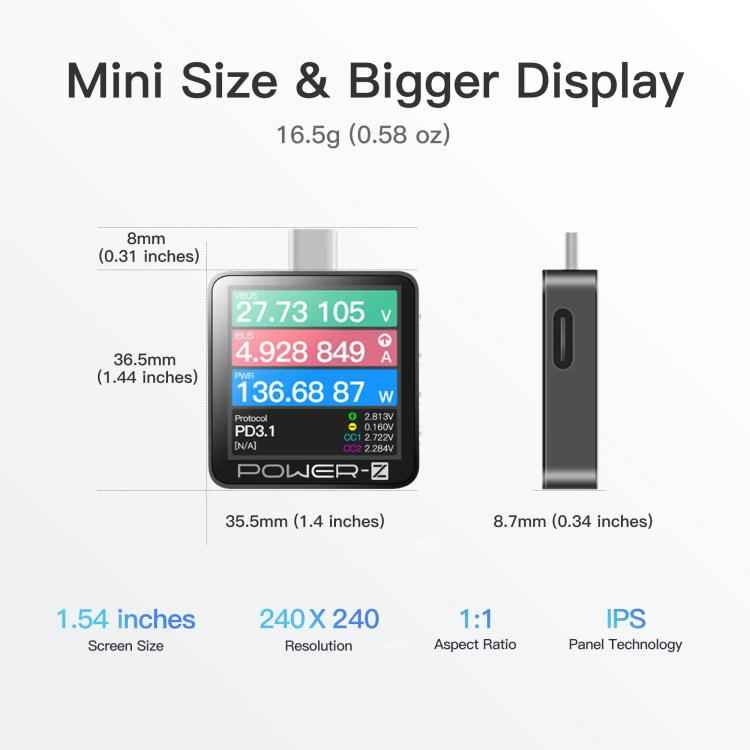 POWER-Z KM003C USB-C Fast Charging Tester PD3.1 & Protocol Analyzer