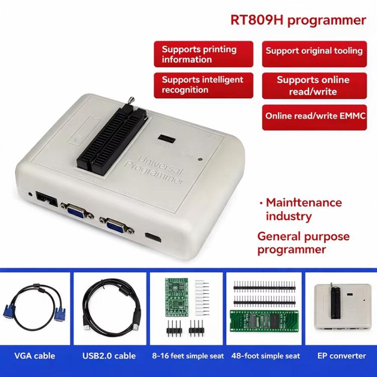 RT809H Universal Programmer EMMC Online ISP Reader/Writer For LCD TV & Laptop, RT809H