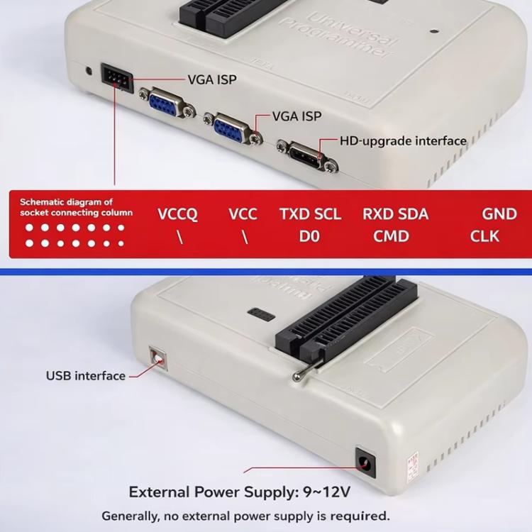 RT809H Universal Programmer EMMC Online ISP Reader/Writer For LCD TV & Laptop, RT809H