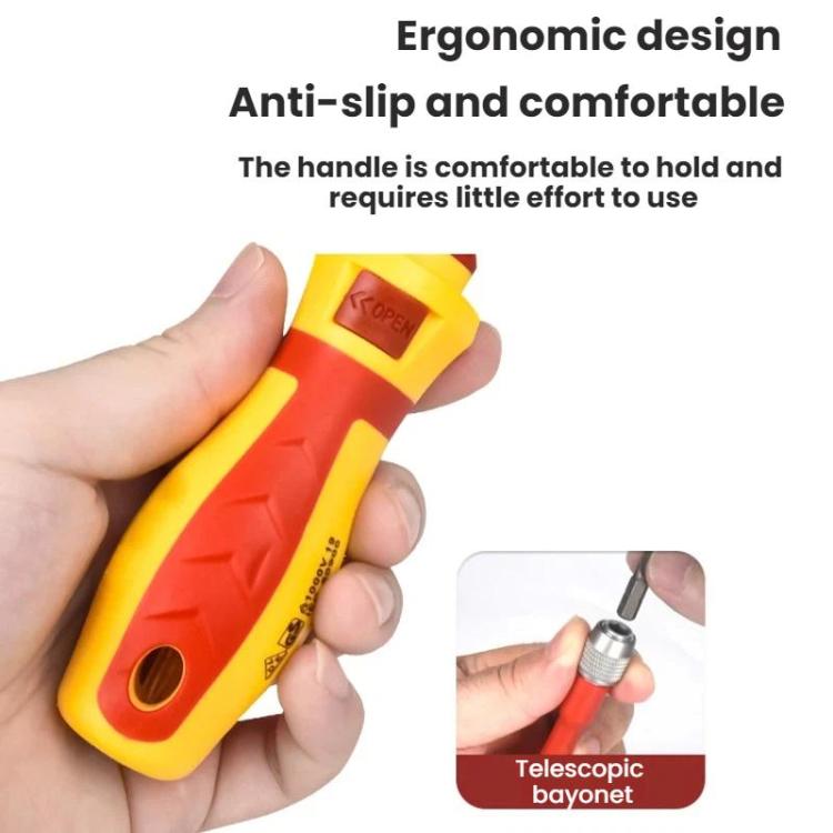 18pcs /Set Multi-Purpose Telescopic Screwdriver Tester Bit Combination