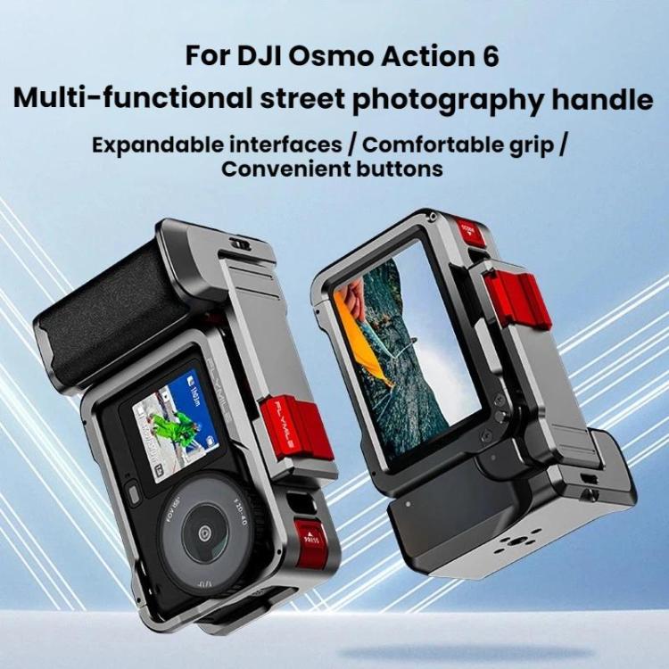 For DJI Osmo Action 6 Flymile Extended Cage Protective Frame Kit, AC6017 Silver