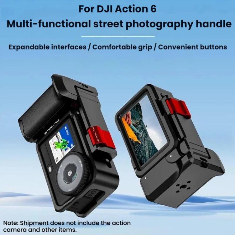 For DJI Osmo Action 6 Flymile Extended Cage Protective Frame Kit, AC6016 Black
