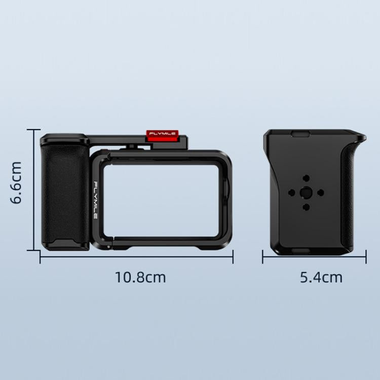 For DJI Osmo Action 6 Flymile Extended Cage Protective Frame Kit, AC6016 Black