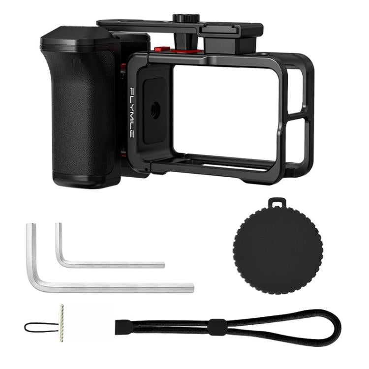 For DJI Osmo Action 4 / 3 / 5 Pro Flymile Adapter Extended Rabbit Cage Accessory, Handle, Set Plastic Version