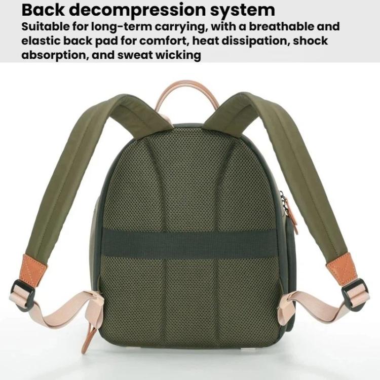 Cwatcun D249 Casual Shoulder Camera Bag Decompressorized Quick Access DSLR Storage Bag, Small Army Green, Medium Army Green