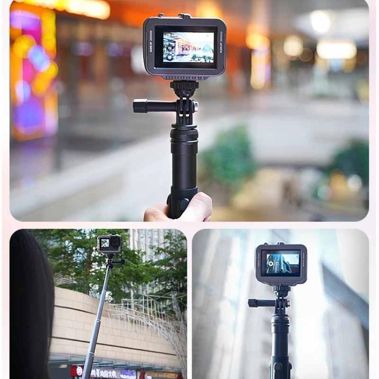 TELESIN 0.9M Selfie Stick Monopod Tripod Compatible With Action Cameras And Smartphones, Aluminum Alloy Tripod, Plastic Tripod