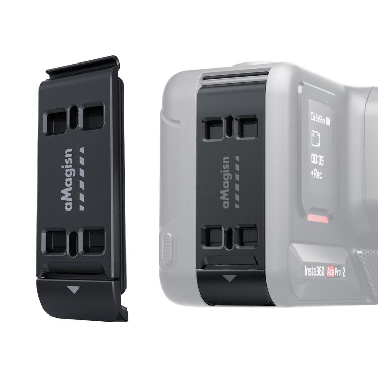 For Insta360 Ace Pro 2 aMagisn Vertical Shooting Battery Cover Magnetic Quick-Release & Splash Proof Battery Door