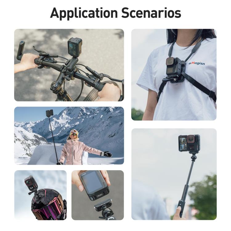 For Insta360 Ace Pro 2 aMagisn Vertical Shooting Battery Cover Magnetic Quick-Release & Splash Proof Battery Door