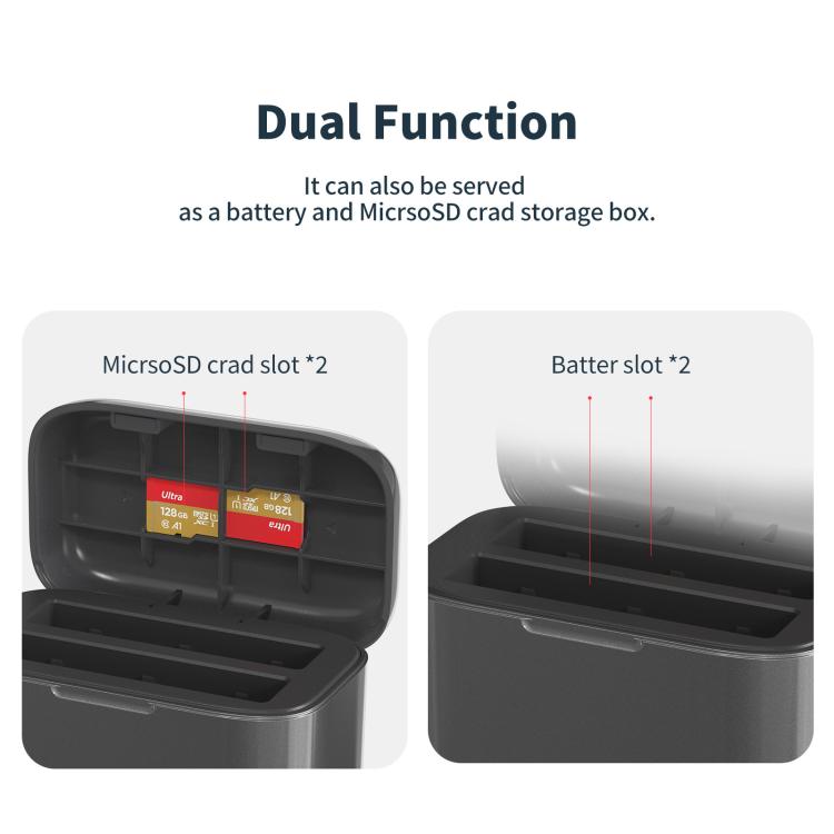 For Insta360 X4 Air AMagisn Fast Charging Case Portable Battery Charger And Storage Box, PM14