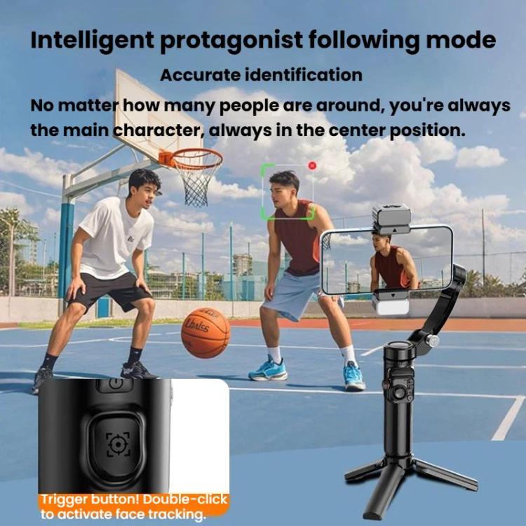Selfieshow M02 Anti-Shake Handheld Gimbal With Face Tracking 3-Axis Tracking Stabilizer, Standard, Premium Edition