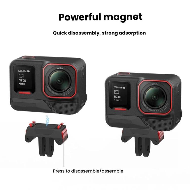 Magnetic Quick-Release Adapter Base for Insta360 X5, Ace Pro 2, Ace Pro, 2-claw Magnetic Adapter