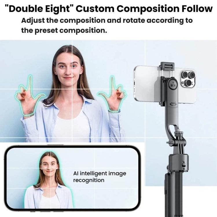 Auto Face Tracking Selfie Stick Anti-Shake Retractable Phone Stand, TT07, TT07D
