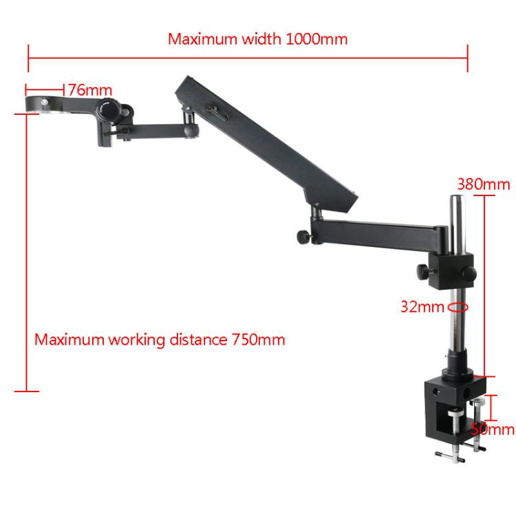 76mm Focusing Bracket Clip-On Cantilever Microscope Stand For Laboratory Stereo Trinocular Microscopes, KSTL-32A, KSTL-25, KSTL-A
