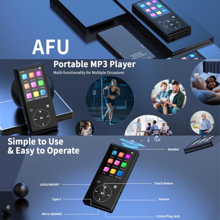 Compact Touchscreen MP3 Portable Player Bluetooth Walkman, 4GB, 8GB, 16GB, 32GB, 64GB