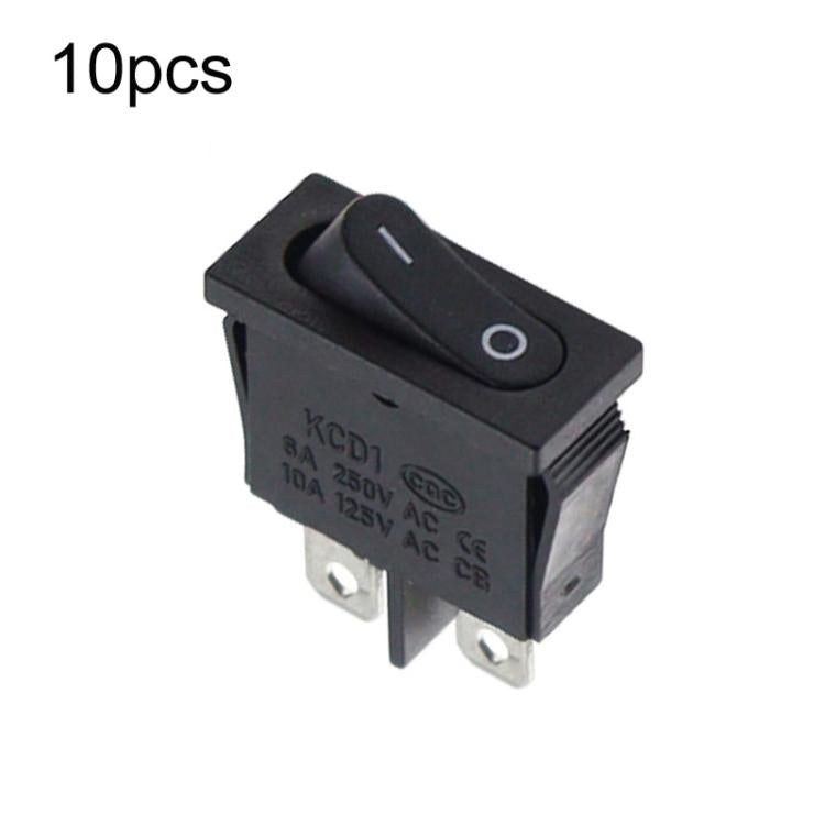KCD1-110 10pcs Slim Flat Rocker Switch 2-Pin 2-Position Instrument Switch