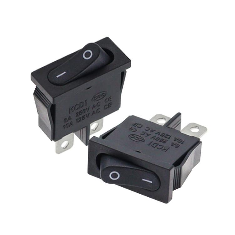 KCD1-110 10pcs Slim Flat Rocker Switch 2-Pin 2-Position Instrument Switch