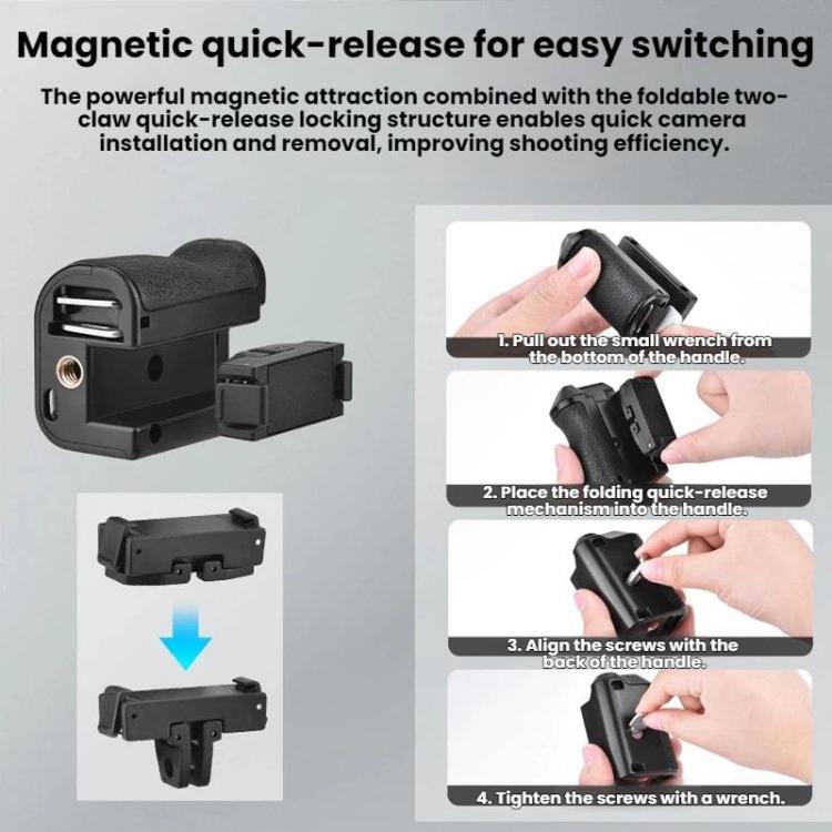 For DJI Osmo Action 3 / 4 / 5 Pro Camera Cage Shutter Grip