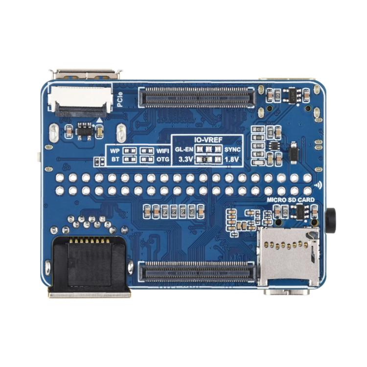 Waveshare For Raspberry Pi Ultra-Mini Expansion Board Type B USB 3.2 Gigabit Ethernet Dual MIPI, Unsoldered Pin Headers, Soldered Pin Headers