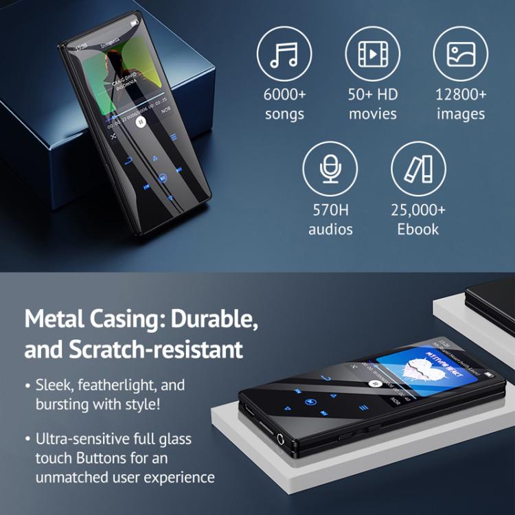 M2 Bluetooth MP3 Music Player With FM Radio External Speaker, 4GB, 8GB, 16GB, 32GB, 64GB