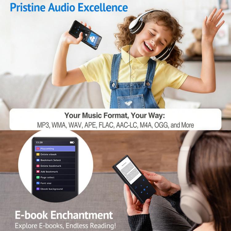 M2 Bluetooth MP3 Music Player With FM Radio External Speaker, 4GB, 8GB, 16GB, 32GB, 64GB
