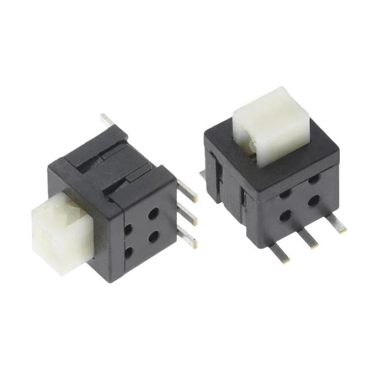 20pcs 5.8 X 5.8mm Tactile Switch Flat Head Dual-Row 6-Pin Power Button, Latching, Non-Latching