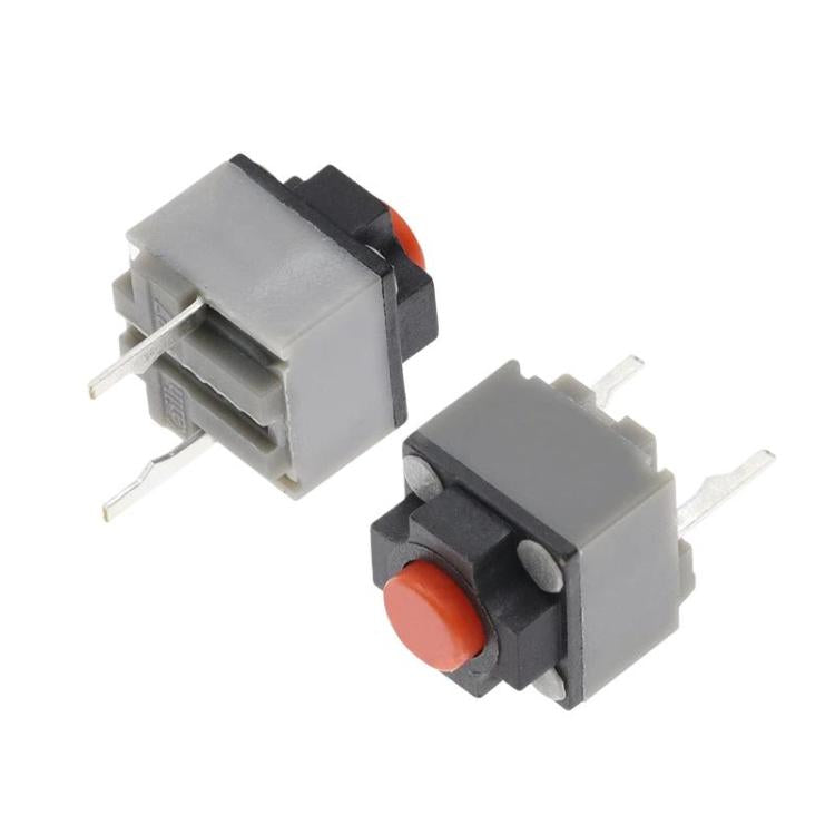 10pcs Silent Tactile Switch 2-Pin Button For Mouse, 6 x 6 x 7.3mm