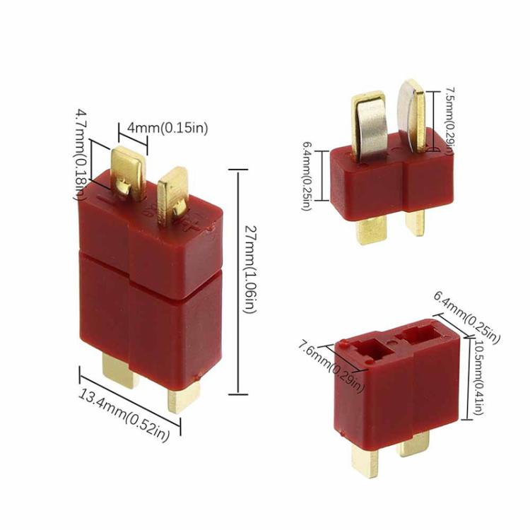 5sets T-Type Connector Plug Matching Socket, Male + Female
