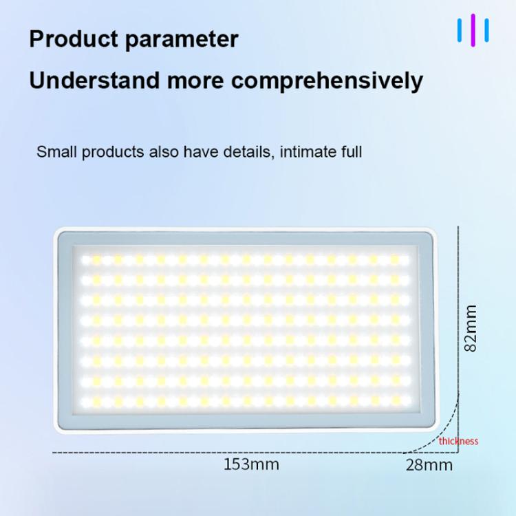 Mamen 25W Full-Color RGB Camera Outdoor Live Streaming Fill Light, 25R