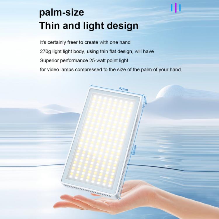 Mamen 25W Full-Color RGB Camera Outdoor Live Streaming Fill Light, 25R