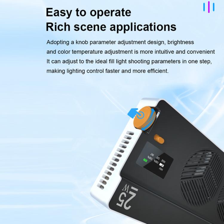 Mamen 25W Full-Color RGB Camera Outdoor Live Streaming Fill Light, 25R