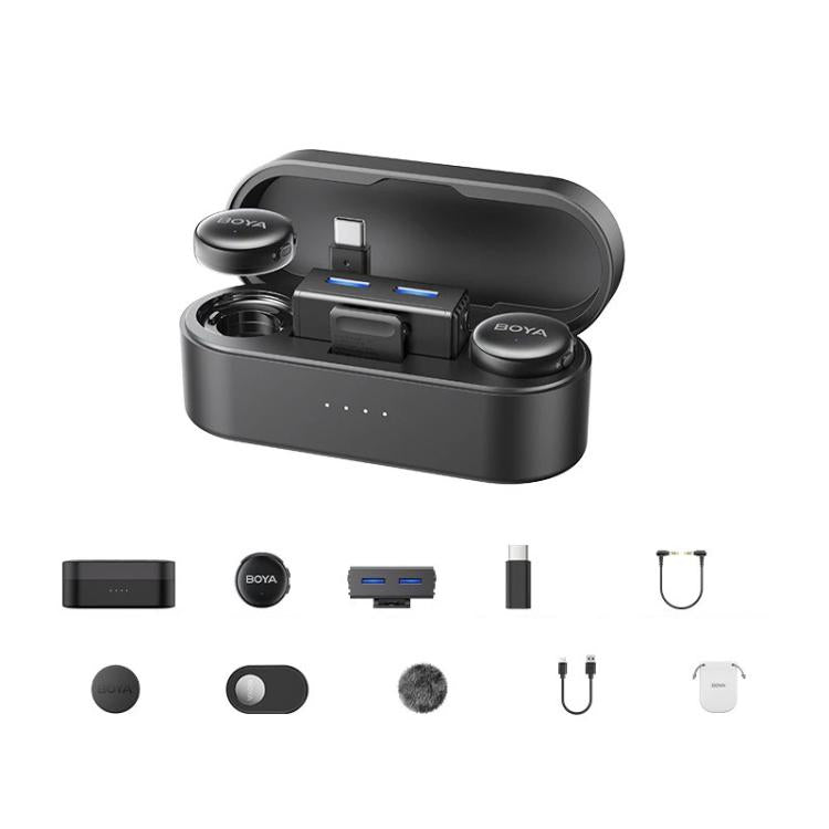 Button Wireless Lapel Microphone AI Noise Reduction With Hi-Fi Sound Quality Mobile Live Streaming Microphone, BOYA LINK3-02 Type-C, BOYA LINK3-01 Type-C+8 Pin