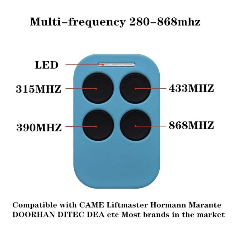 280-868MHz Universal Copy Garage Door Remote Control Multi-Frequency Duplicator