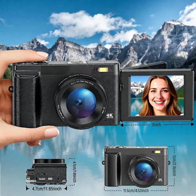 DC101 HD Retro Digital Camcorder Camera Portable Micro DSLR Camera, Single Camera, With 32G Memory Card, With 64G Memory Card, With 128G Memory Card