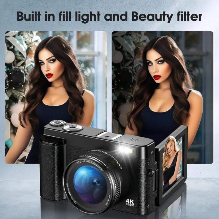 DC101 HD Retro Digital Camcorder Camera Portable Micro DSLR Camera, Single Camera, With 32G Memory Card, With 64G Memory Card, With 128G Memory Card