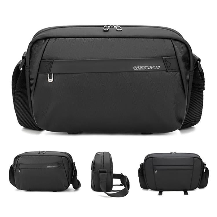 QISEMIAN Men Messenger Camera Bag Water-Resistant DSLR Photography Sling Bag With Removable Dividers & Tripod Mount
