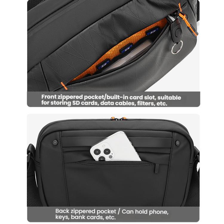 QISEMIAN XK110 Men Messenger Camera Bag Water-Resistant DSLR Photography Sling Bag With Removable Dividers & Tripod Mount