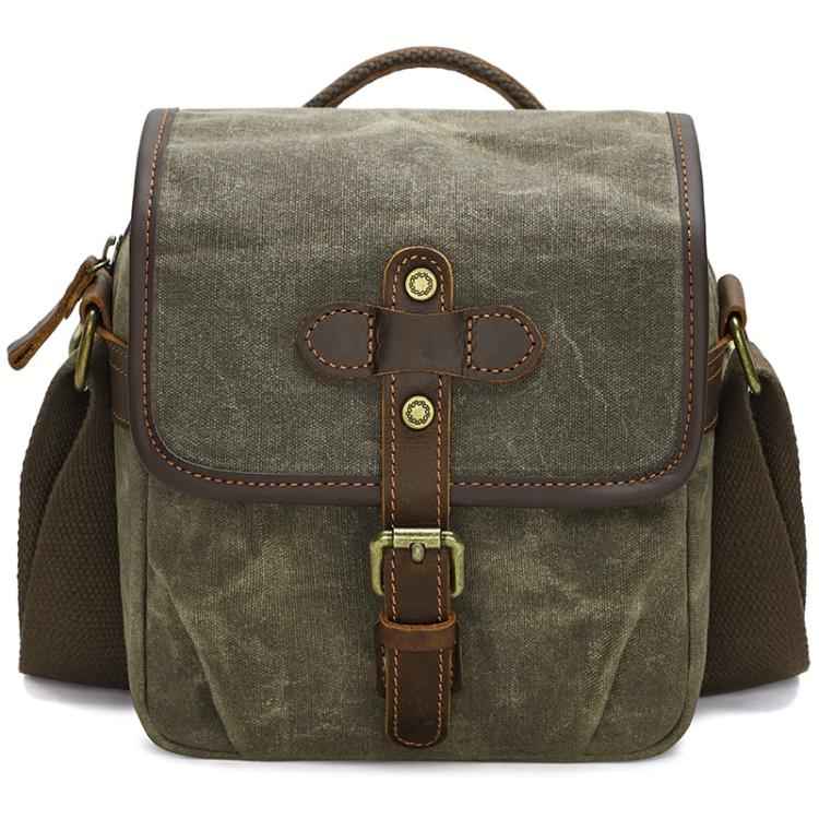 Waxed Canvas Camera Messenger Bag with Adjustable Dividers for DSLR Photography and Travel, L Dusty Yellow, L Army Green, S Army Green, S Dusty Yellow, S Deep Gray